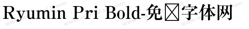 Ryumin Pri Bold字体转换